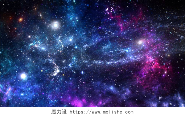 紫色唯美梦幻星空行星和星系，科幻壁纸。深空之美。宇宙中亿万星系 宇宙艺术背景，垂直图像 用于智能手机背景